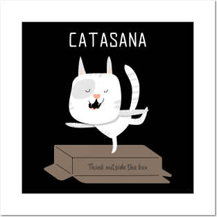 Yoga Cat- Think outside the box Posters and Art